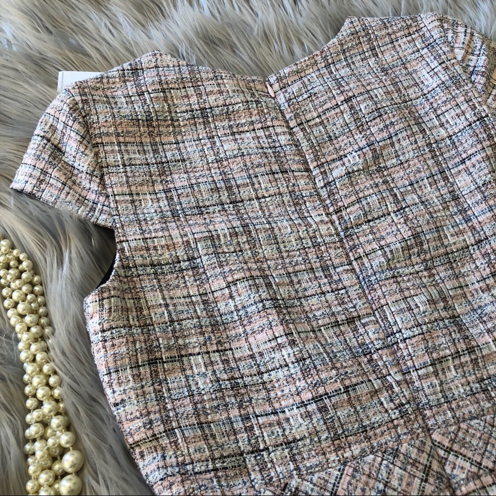 SOLD NWT Tweed Boucle Cap-Sleeve Sheath Dress - Picture 4 of 7